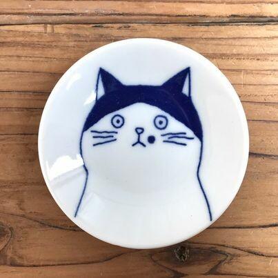 SHICHITA Cat Mini Plate | Japanese Minoyaki Ceramic - P for Pawsome