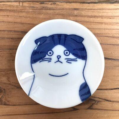 SHICHITA Cat Mini Plate | Japanese Minoyaki Ceramic - P for Pawsome