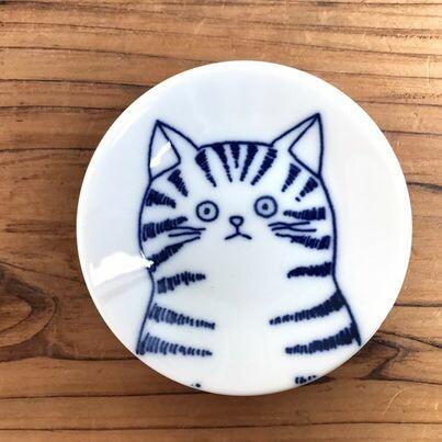 SHICHITA Cat Mini Plate | Japanese Minoyaki Ceramic - P for Pawsome