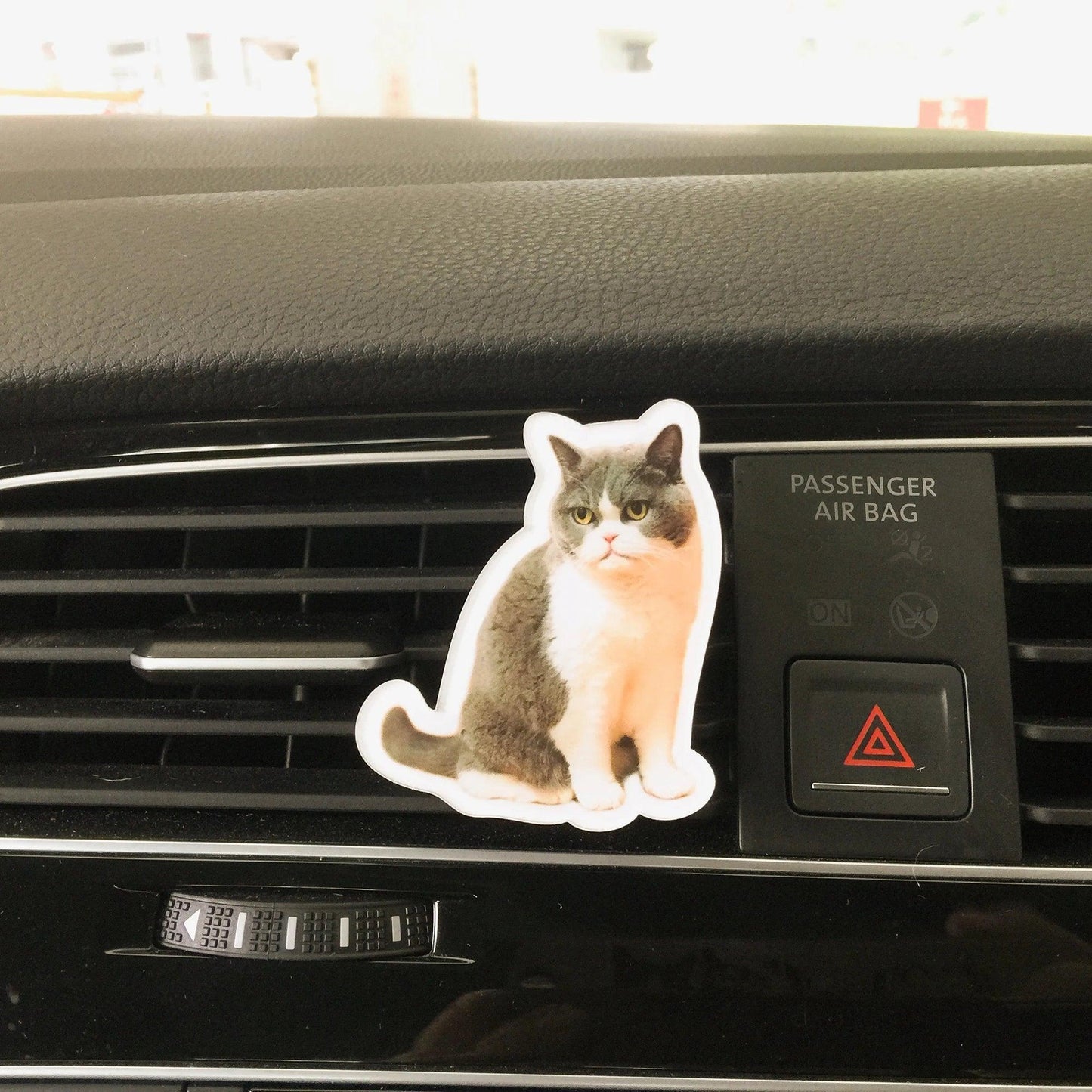 Custom Pet Photo Air Freshener | Personalized Car Diffuser | Dog Cat Lover Gift | Unique Memorial Keepsake - P for Pawsome