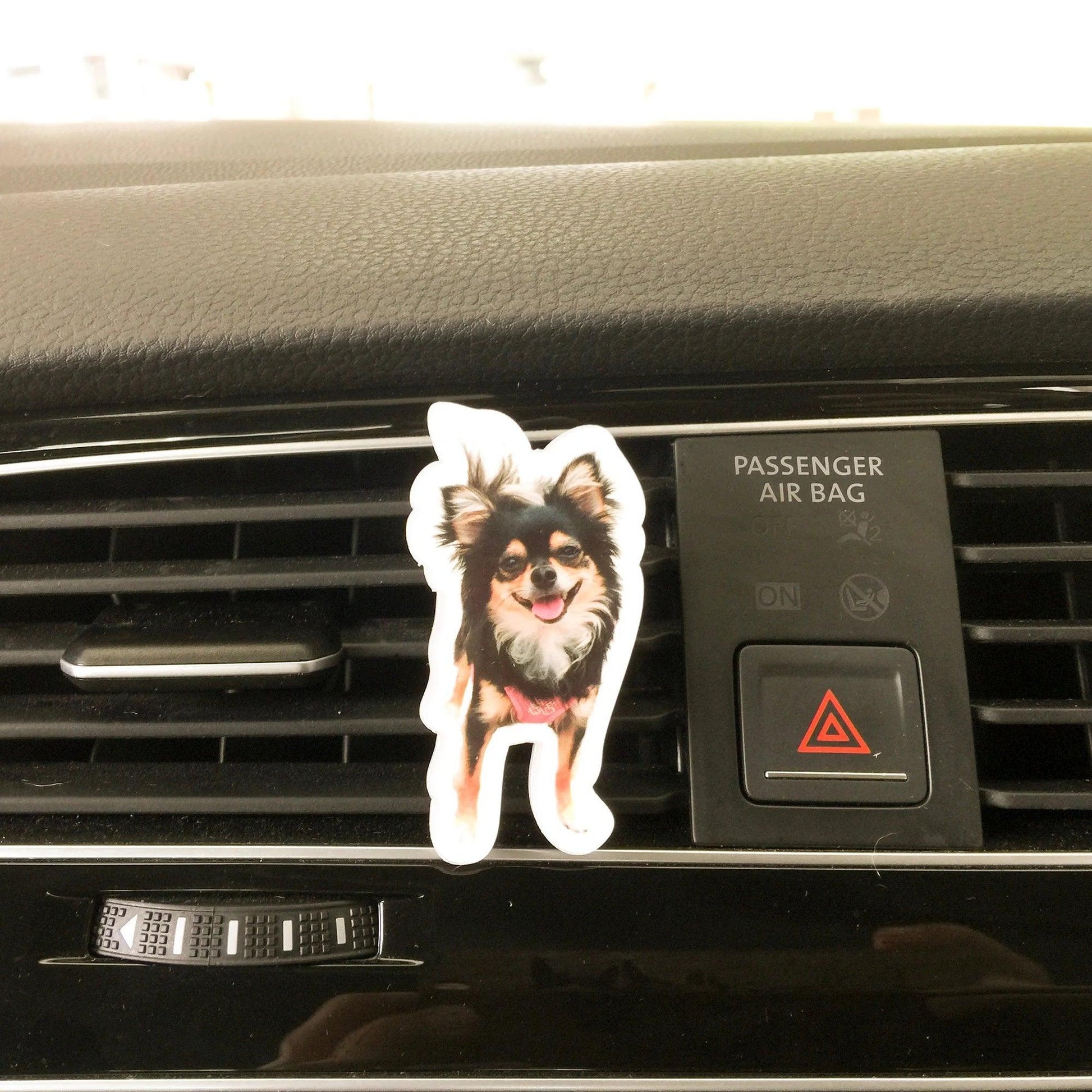 Custom Pet Photo Air Freshener | Personalized Car Diffuser | Dog Cat Lover Gift | Unique Memorial Keepsake - P for Pawsome