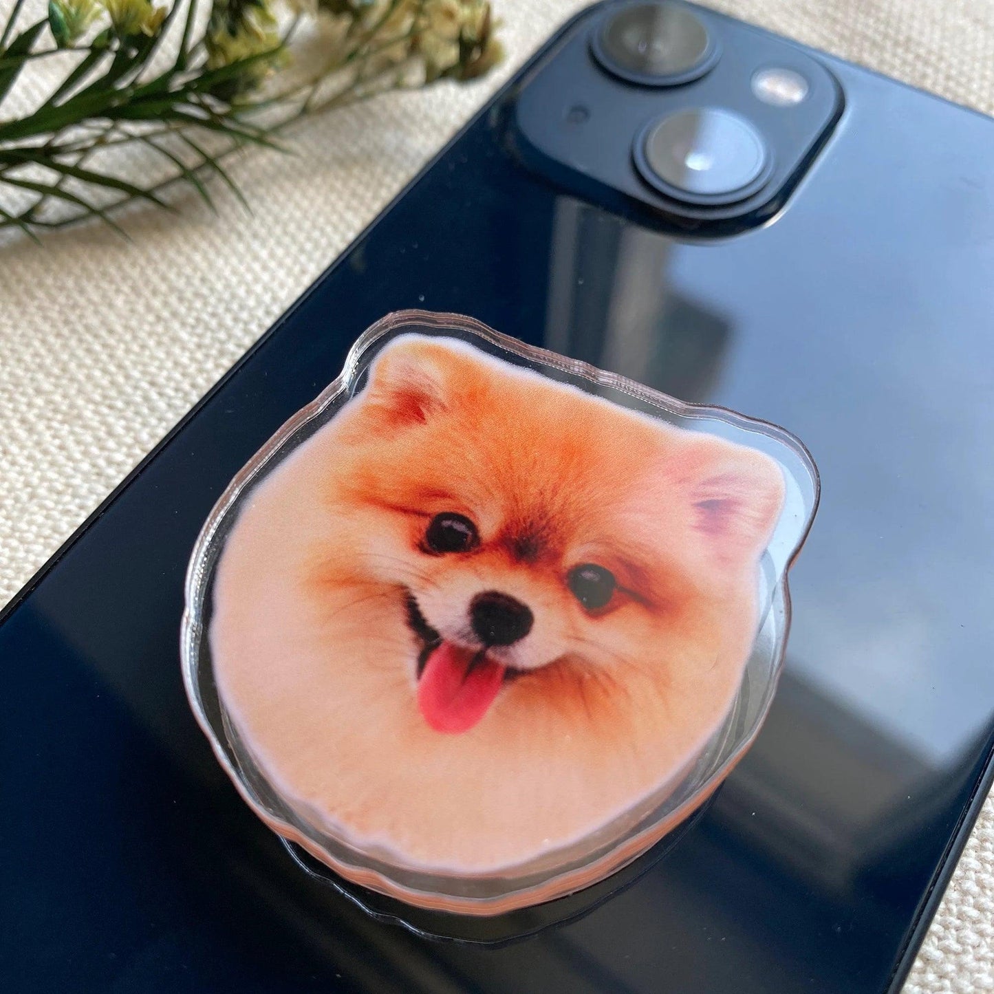 Custom Photo Phone Grip, Custom Pet Phone Grip & Stand - Perfect for Pet Lovers - P for Pawsome