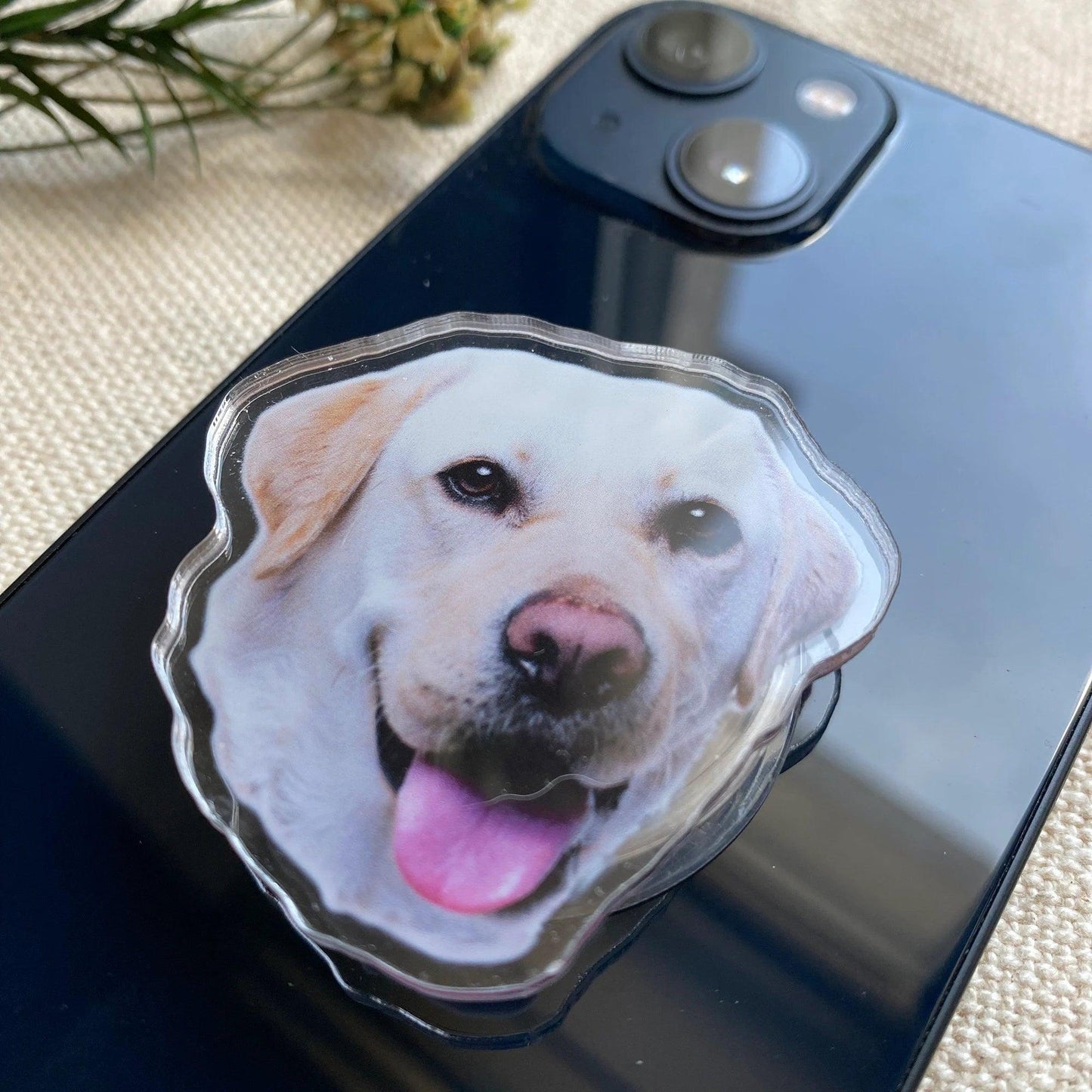 Custom Photo Phone Grip, Custom Pet Phone Grip & Stand - Perfect for Pet Lovers - P for Pawsome